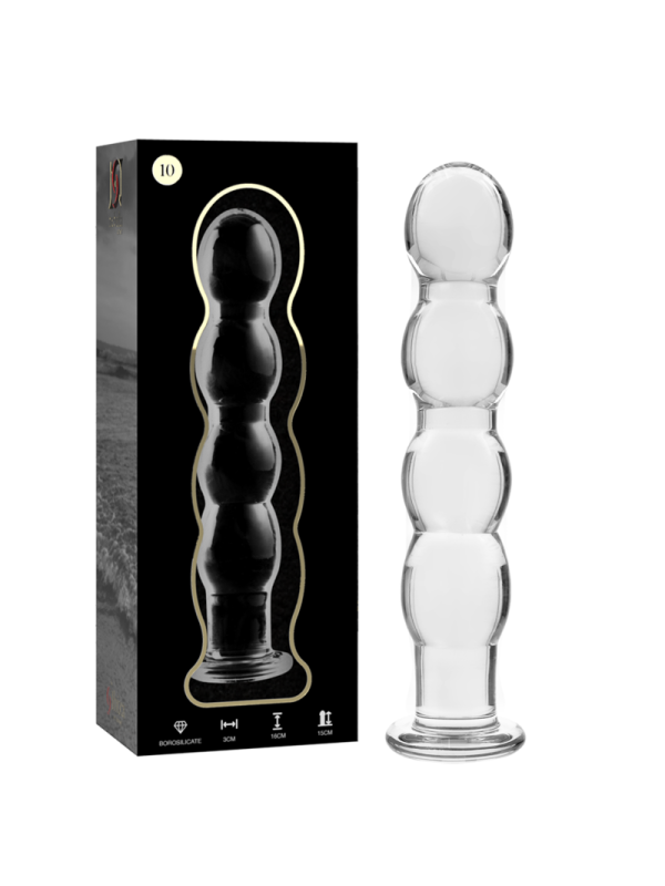 NEBULA SERIES BY IBIZA - MODELL 10 DILDO BOROSILIKATGLAS KLAR 16.5 CM 