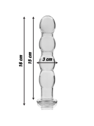 NEBULA SERIES BY IBIZA - MODELL 10 DILDO BOROSILIKATGLAS KLAR 16.5 CM 