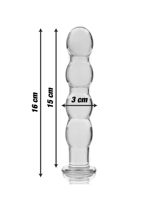 NEBULA SERIES BY IBIZA - MODELO 10 DILDO CRISTAL TRANSPARENTE 16.5 CM 