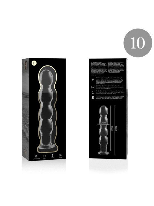 NEBULA SERIES BY IBIZA - MODELL 10 DILDO BOROSILIKATGLAS KLAR 16.5 CM 