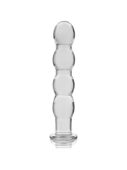 NEBULA SERIES BY IBIZA - MODEL 10 DILDO BOROSILICATE GLASS CLEAR 16.5 