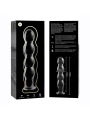 NEBULA SERIES BY IBIZA - MODEL 10 DILDO BOROSILICATE GLASS CLEAR 16.5 
