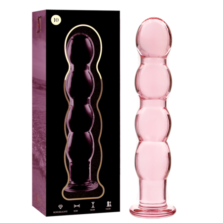 NEBULA SERIES BY IBIZA - MODELL 10 DILDO BOROSILIKATGLAS ROSA 16.5 CM 