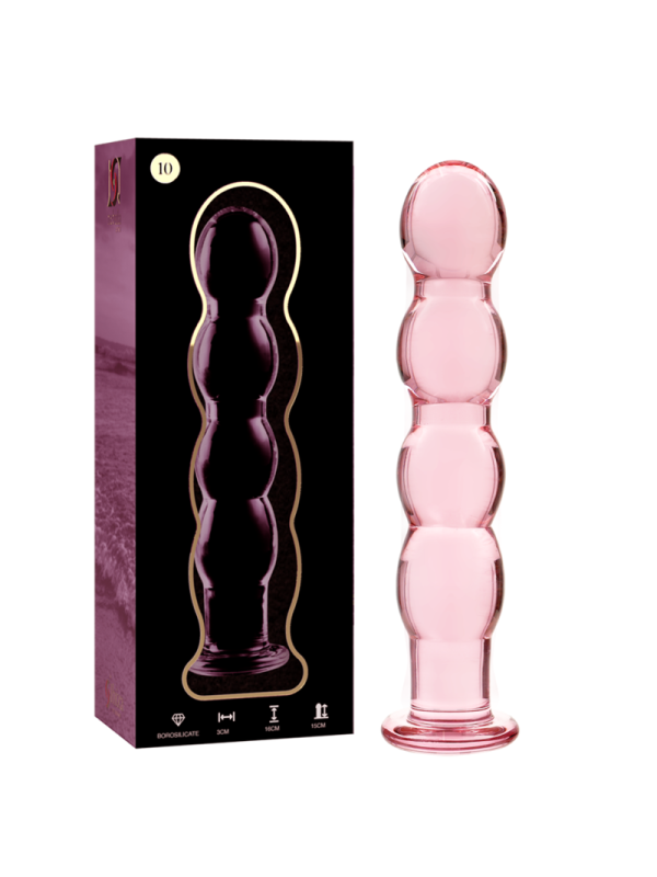 NEBULA SERIES BY IBIZA - MODEL 10 ROZE BOROSILICATE GLAS DILDO 16,5 CM