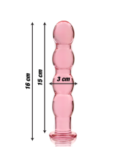 NEBULA SERIES BY IBIZA - MODÈLE 10 GODE EN VERRE BOROSILICATE ROSE 16.