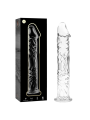 NEBULA SERIES BY IBIZA - MODEL 12 DILDO BOROSILICATE GLASS CLEAR 17 CM