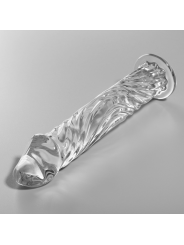 NEBULA SERIES BY IBIZA - MODEL 12 DILDO BOROSILICATE GLASS CLEAR 17 CM