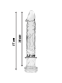 NEBULA SERIES BY IBIZA - MODEL 12 DILDO BOROSILICATE GLASS CLEAR 17 CM