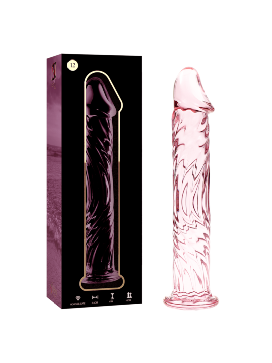 NEBULA SERIES BY IBIZA - MODELO 12 DILDO CRISTAL ROSA 17 CM -O- 3.5 CM