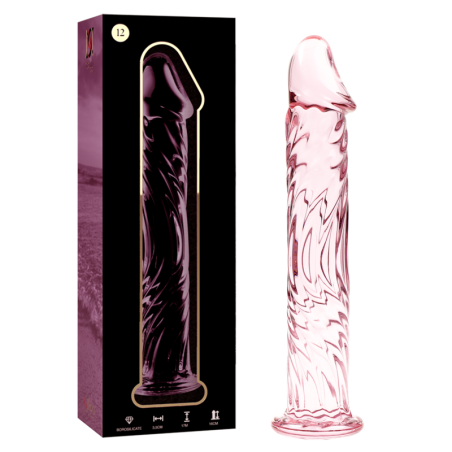 NEBULA SERIES BY IBIZA - MODÈLE 12 GODE EN VERRE BOROSILICATE ROSE 17 