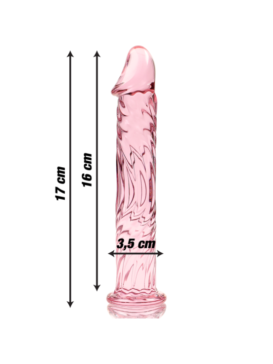 NEBULA SERIES BY IBIZA - MODELO 12 DILDO CRISTAL ROSA 17 CM -O- 3.5 CM