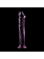 NEBULA SERIES BY IBIZA - MODÈLE 12 GODE EN VERRE BOROSILICATE ROSE 17 