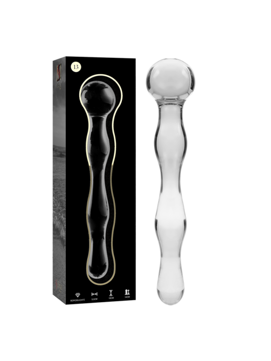 NEBULA SERIES BY IBIZA - MODELLO 13 DILDO IN VETRO BOROSILICATO TRASPA