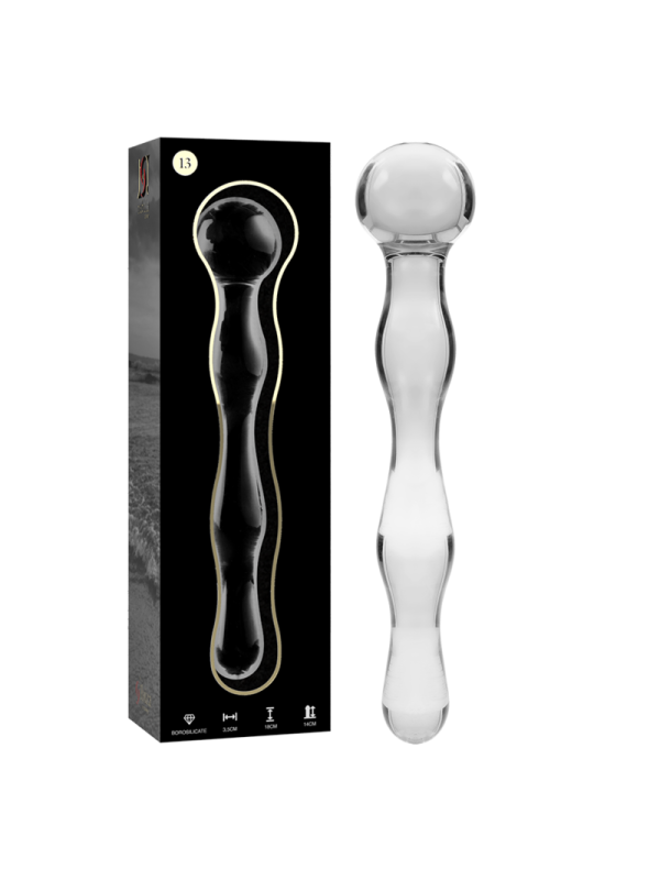 NEBULA SERIES BY IBIZA - MODELO 13 DILDO VIDRO BOROSILICADO TRANSPAREN