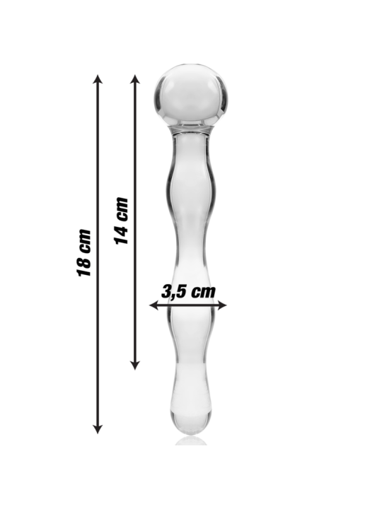 NEBULA SERIES BY IBIZA - MODELO 13 DILDO CRISTAL TRANSPARENTE 18 CM -O