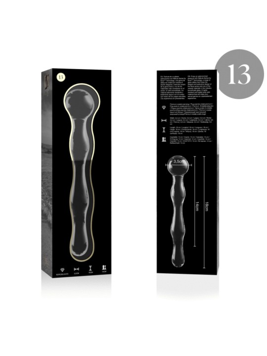 NEBULA SERIES BY IBIZA - MODELO 13 DILDO CRISTAL TRANSPARENTE 18 CM -O