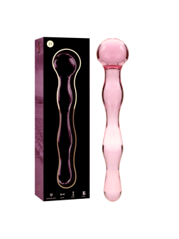 NEBULA SERIES BY IBIZA - MODÈLE 13 GODE EN VERRE BOROSILICATE ROSE 18 