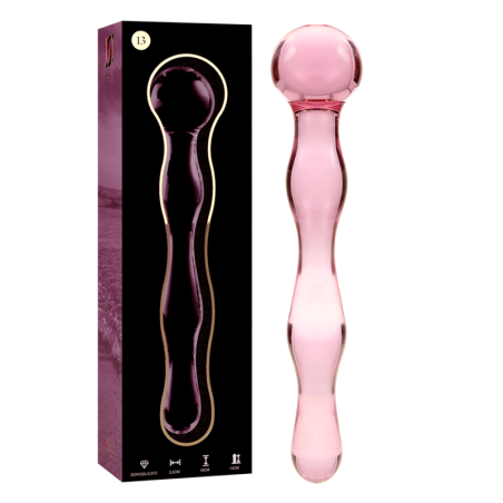 NEBULA SERIES BY IBIZA - MODELLO 13 DILDO IN VETRO BOROSILICATO ROSA 1