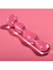 NEBULA SERIES BY IBIZA - MODEL 13 ROZE BOROSILICATE GLAS DILDO 18 CM -
