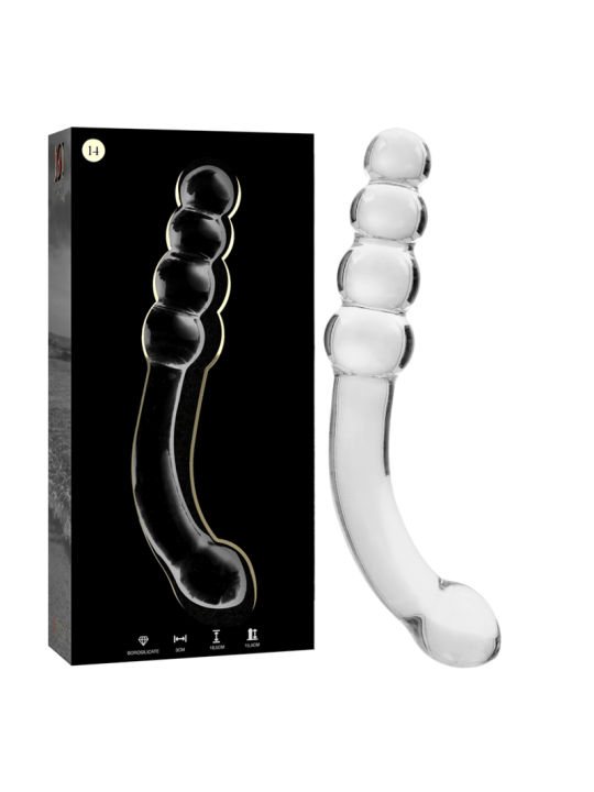 NEBULA SERIES BY IBIZA - MODELLO 14 DILDO IN VETRO BOROSILICATO TRASPA