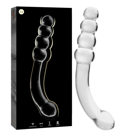 NEBULA SERIES BY IBIZA - MODELLO 14 DILDO IN VETRO BOROSILICATO TRASPA