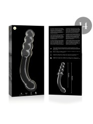 NEBULA SERIES BY IBIZA - MODELLO 14 DILDO IN VETRO BOROSILICATO TRASPA