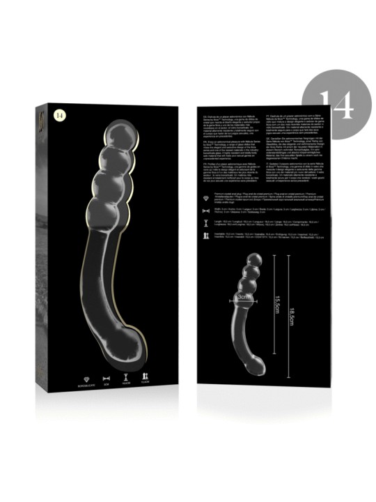 NEBULA SERIES BY IBIZA - MODELO 14 DILDO CRISTAL TRANSPARENTE 18.5 CM 