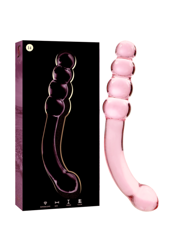NEBULA SERIES BY IBIZA - MODELO 14 DILDO VIDRO BOROSILICADO ROSA 18.5 