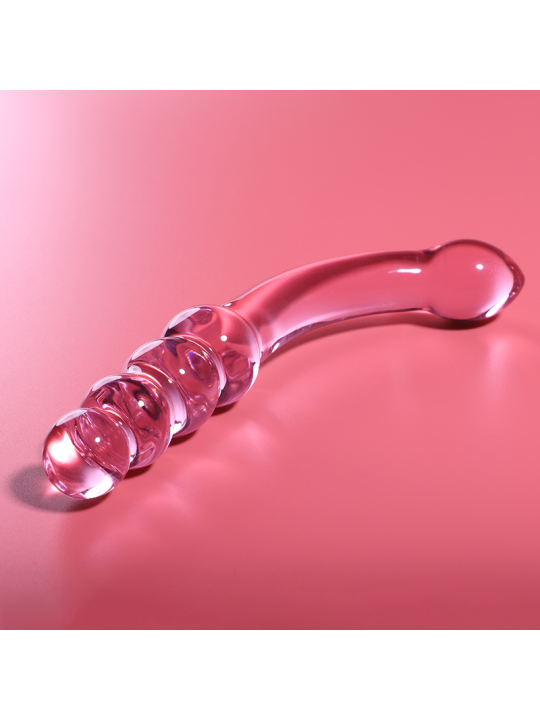 NEBULA SERIES BY IBIZA - MODELL 14 DILDO BOROSILIKATGLAS ROSA 18.5 CM 