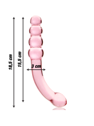 NEBULA SERIES BY IBIZA - MODELL 14 DILDO BOROSILIKATGLAS ROSA 18.5 CM 