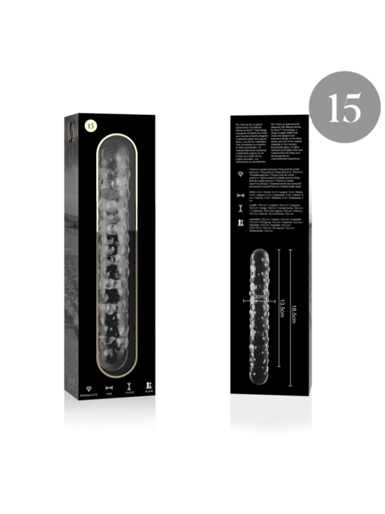 NEBULA SERIES BY IBIZA - MODÈLE 15 GODE EN VERRE BOROSILICATE CLAIR 18