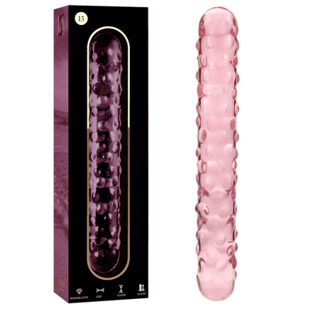 NEBULA SERIES BY IBIZA - MODÈLE 15 GODE EN VERRE BOROSILICATE ROSE 18.