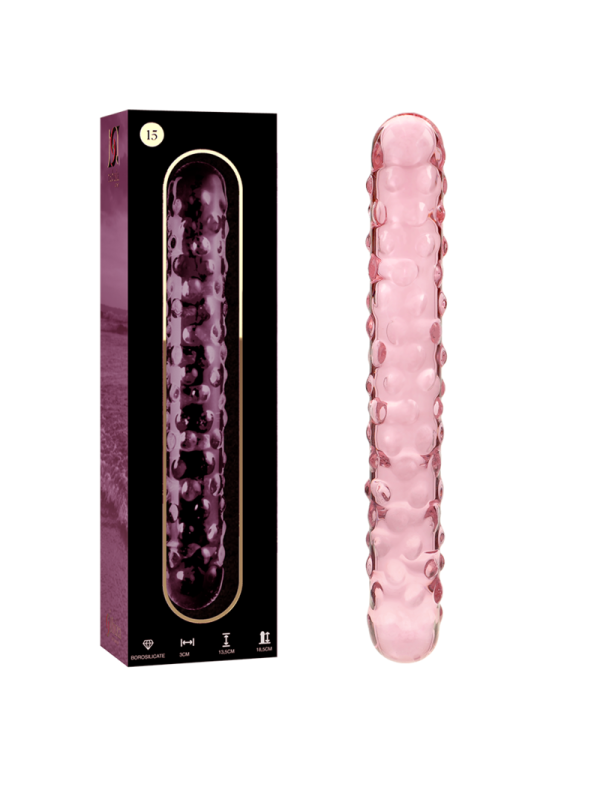 NEBULA SERIES BY IBIZA - MODELL 15 DILDO BOROSILIKATGLAS ROSA 18.5 CM 