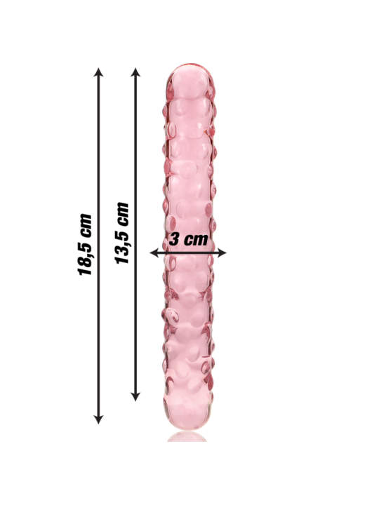 NEBULA SERIES BY IBIZA - MODEL 15 ROZE BOROSILICATE GLAS DILDO 18,5 CM