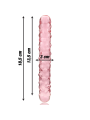 NEBULA SERIES BY IBIZA - MODELO 15 DILDO CRISTAL ROSA 18.5 CM -O- 3 CM
