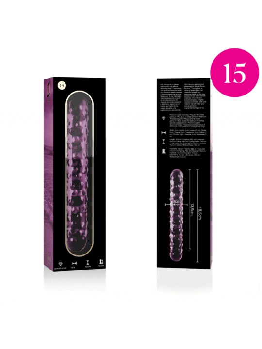 NEBULA SERIES BY IBIZA - MODELL 15 DILDO BOROSILIKATGLAS ROSA 18.5 CM 