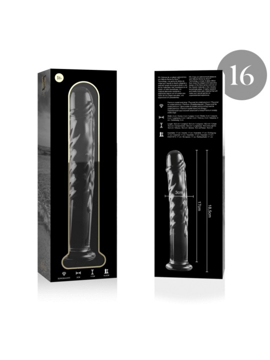 NEBULA SERIES BY IBIZA - MODELO 16 DILDO VIDRO BOROSILICADO TRANSPAREN