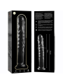 NEBULA SERIES BY IBIZA - MODEL 16 DILDO BOROSILICATE GLASS CLEAR 18.5 