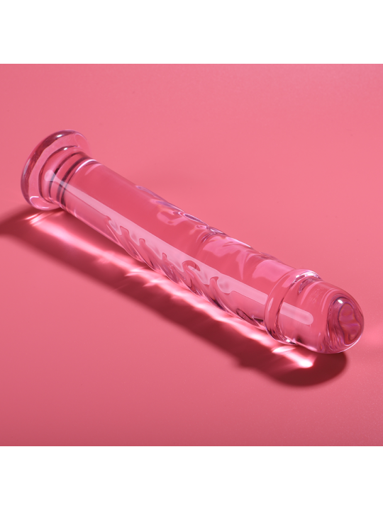 NEBULA SERIES BY IBIZA - MODEL 16 DILDO BOROSILICATE GLASS PINK 18.5 C