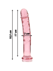 NEBULA SERIES BY IBIZA - MODELO 16 DILDO CRISTAL ROSA 18.5 CM -O- 3 CM