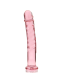 NEBULA SERIES BY IBIZA - MODEL 16 DILDO BOROSILICATE GLASS PINK 18.5 C