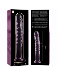 NEBULA SERIES BY IBIZA - MODEL 16 DILDO BOROSILICATE GLASS PINK 18.5 C