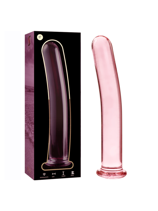 NEBULA SERIES BY IBIZA - MODELO 17 DILDO CRISTAL ROSA 18.5 CM -O- 3 CM