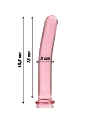 NEBULA SERIES BY IBIZA - MODELO 17 DILDO CRISTAL ROSA 18.5 CM -O- 3 CM