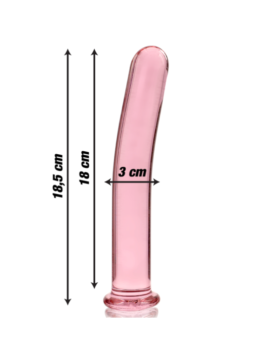 NEBULA SERIES BY IBIZA - MODELO 17 DILDO VIDRO BOROSILICADO ROSA 18.5 