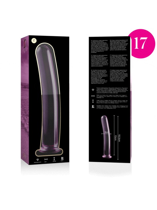 NEBULA SERIES BY IBIZA - MODELL 17 DILDO BOROSILIKATGLAS ROSA 18.5 CM 