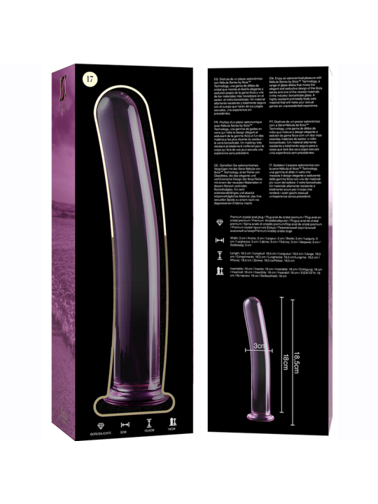 NEBULA SERIES BY IBIZA - MODELL 17 DILDO BOROSILIKATGLAS ROSA 18.5 CM 