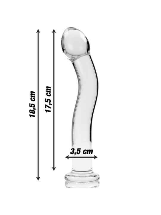 NEBULA SERIES BY IBIZA - MODELO 18 DILDO CRISTAL TRANSPARENTE 18.5 CM 