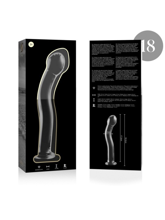 NEBULA SERIES BY IBIZA - MODELO 18 DILDO CRISTAL TRANSPARENTE 18.5 CM 