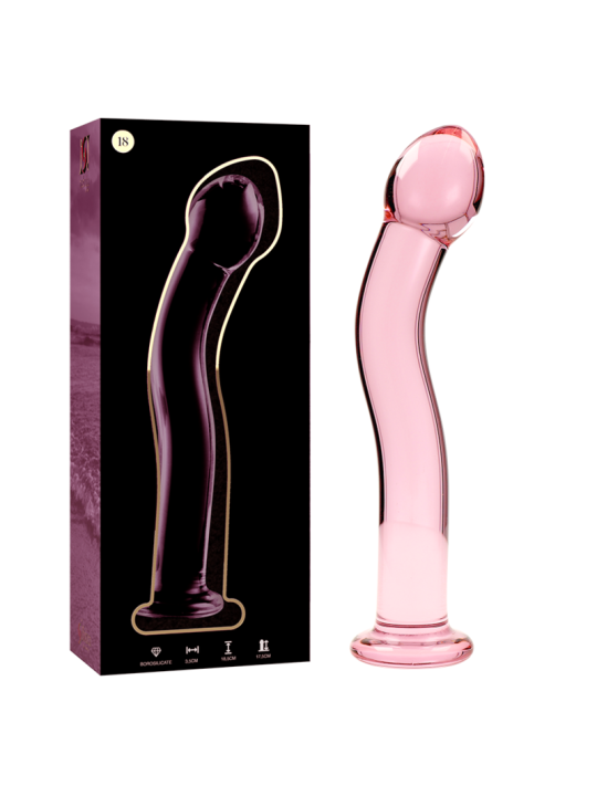 NEBULA SERIES BY IBIZA - MODEL 18 ROZE BOROSILICATE GLAS DILDO 18,5 CM